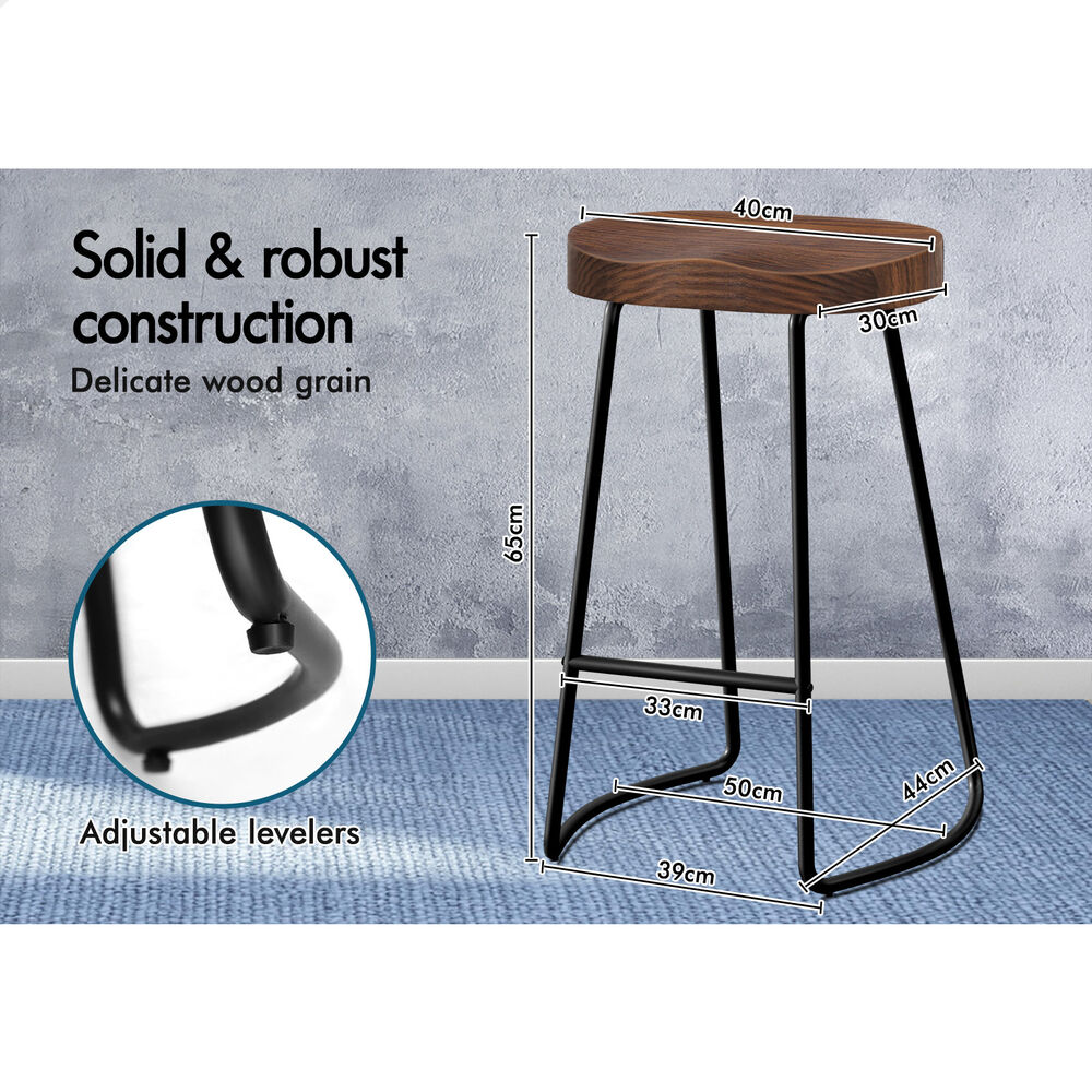 ALFORDSON Tractor Bar Stools Kitchen Wooden Vintage Retro Industrial Chairs - Picture 26 of 169