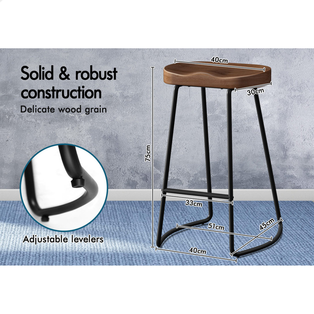 ALFORDSON Bar Stools Kitchen Swivel Gas Lift Wooden Dining Chairs x1/x2/x4 - Picture 1,022 of 1,152