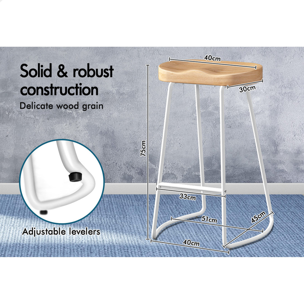 ALFORDSON Bar Stools Kitchen Swivel Gas Lift Wooden Dining Chairs x1/x2/x4 - Picture 1,046 of 1,152