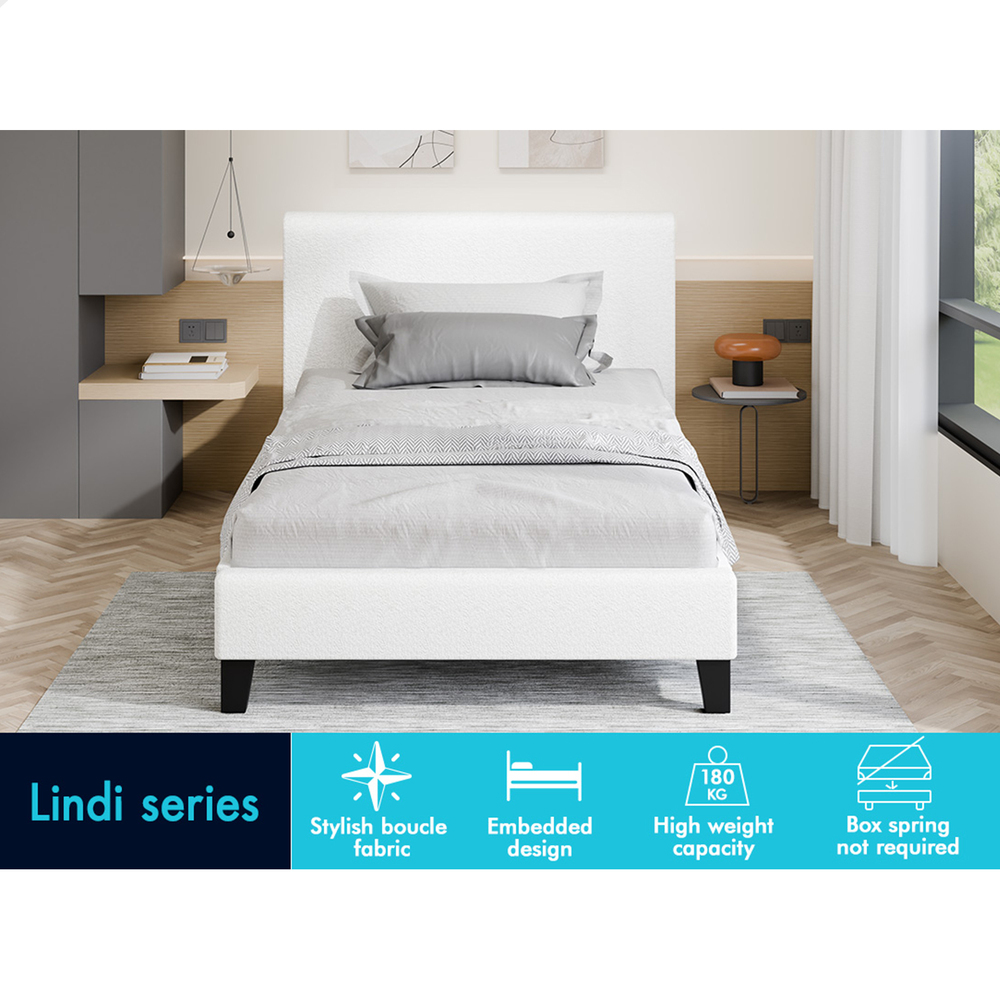 ALFORDSON Bed Frame Queen Double King Single Base Wooden Slats Leather Fabric - Picture 123 of 301