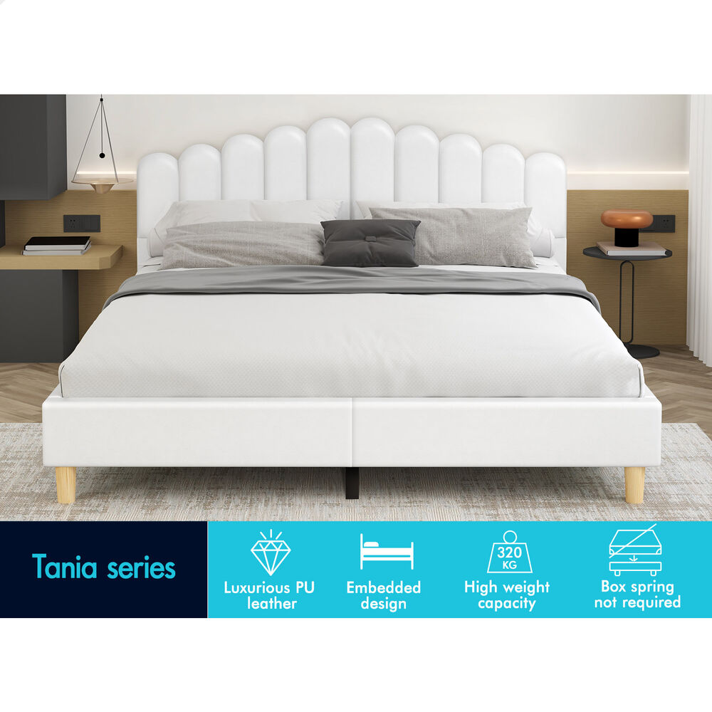 ALFORDSON Bed Frame Queen Double King Single Mattress Base Leather Fabric - Picture 91 of 245