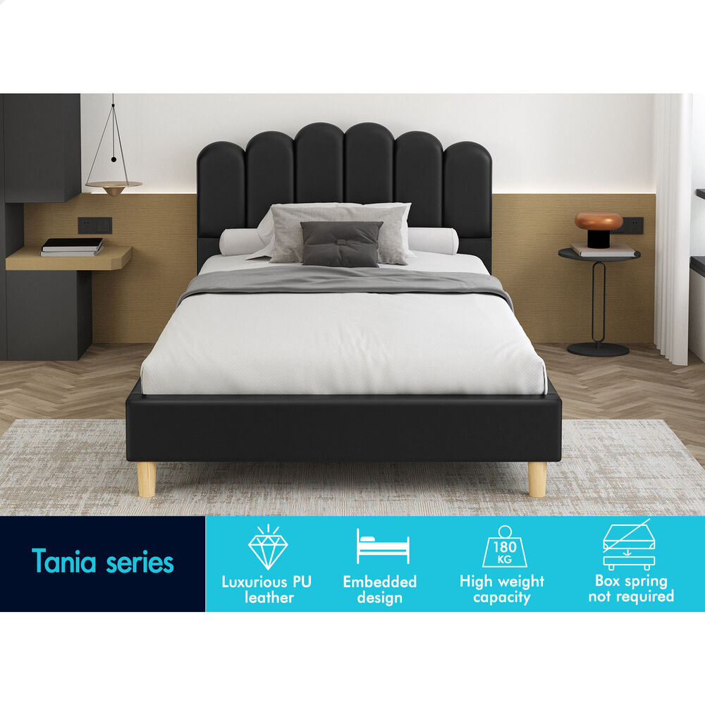 ALFORDSON Bed Frame Queen Double King Single Mattress Base Leather Fabric - Picture 127 of 245