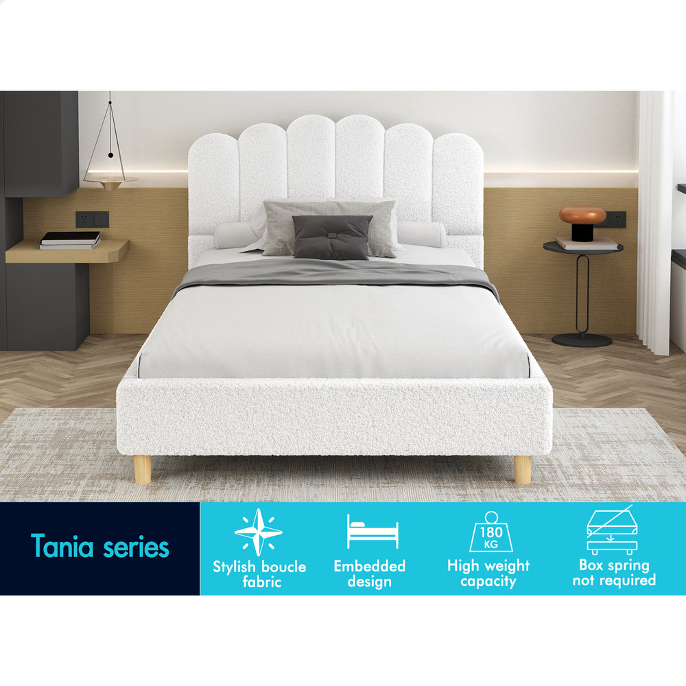 ALFORDSON Bed Frame Queen Double King Single Mattress Base Leather Fabric - Picture 103 of 245