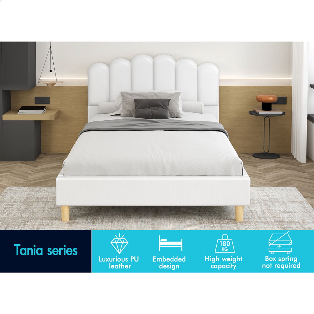 ALFORDSON Bed Frame Queen Double King Single Mattress Base Leather Fabric - Picture 139 of 245