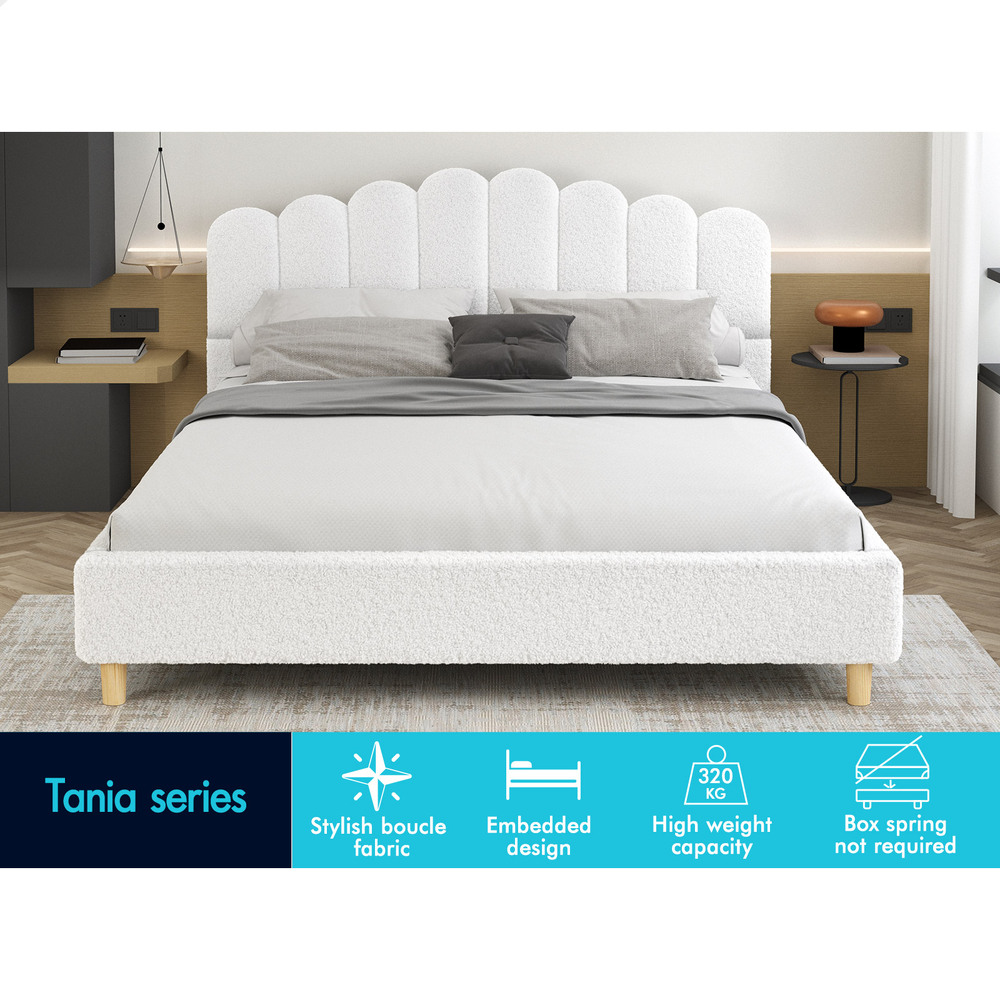 ALFORDSON Bed Frame Queen Double King Single Mattress Base Leather Fabric - Picture 151 of 245