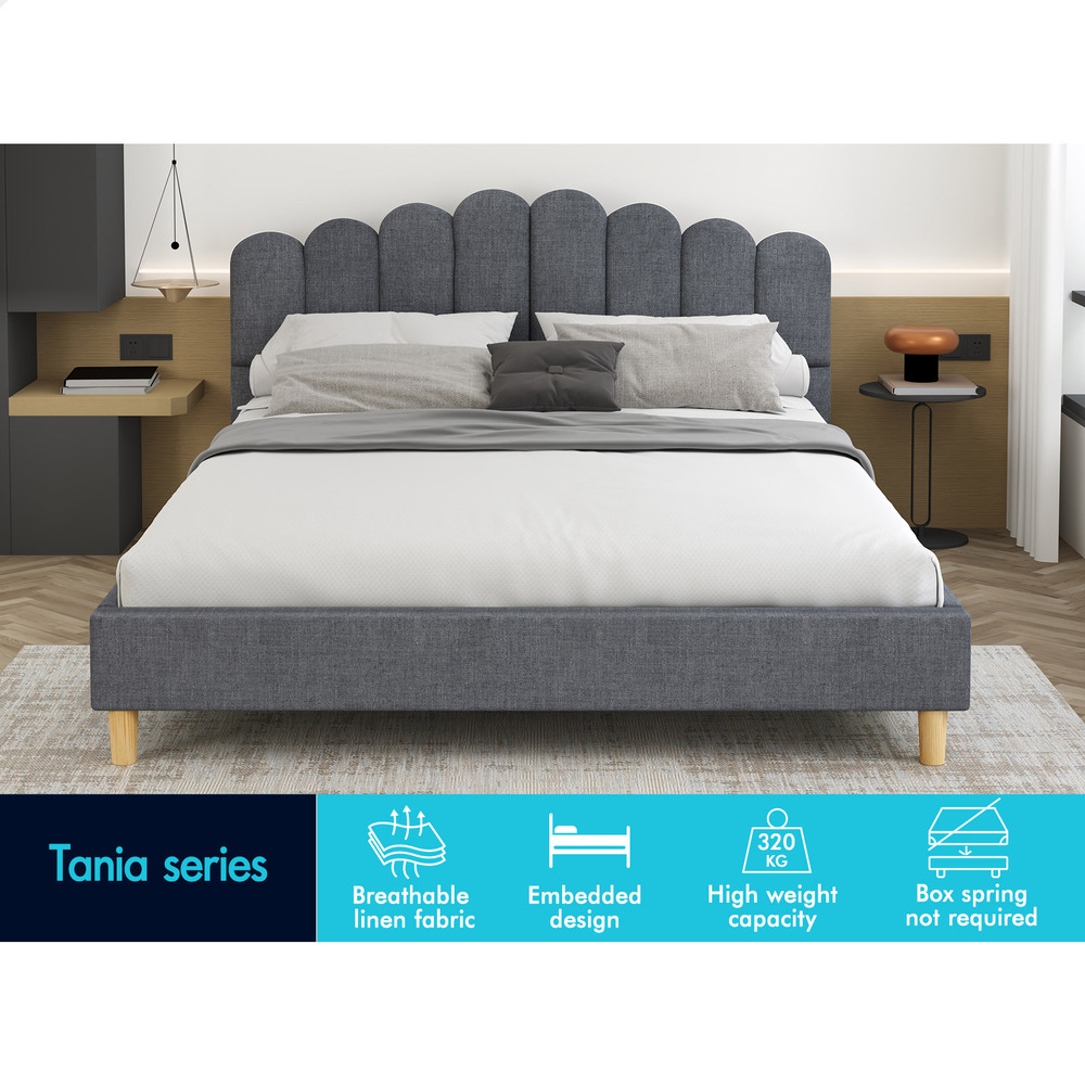 ALFORDSON Bed Frame Queen Double King Single Mattress Base Leather Fabric - Picture 163 of 245