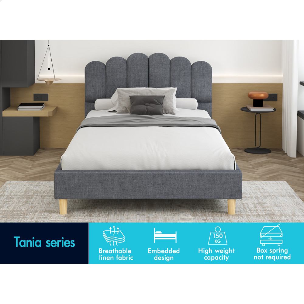 ALFORDSON Bed Frame Queen Double King Single Mattress Base Leather Fabric - Picture 211 of 245