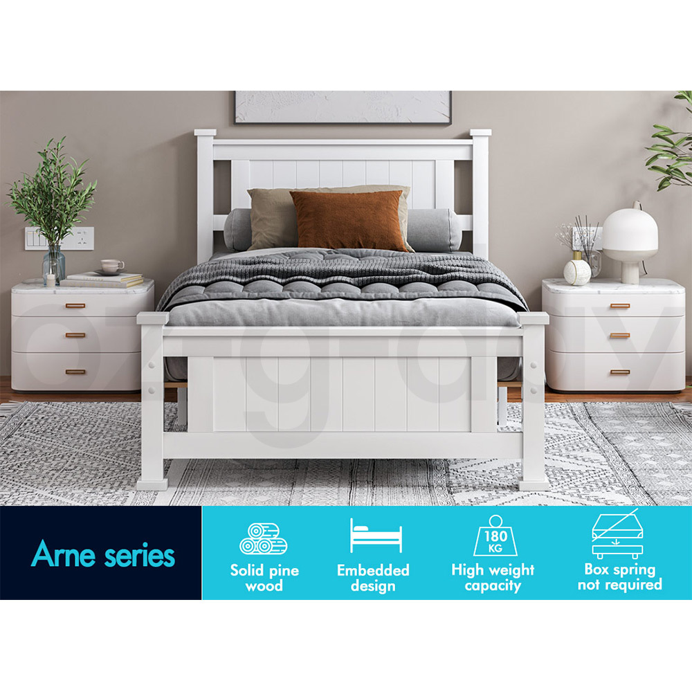 ALFORDSON Bed Frame Queen Double King Single Size Wooden Mattress Base Arne - Picture 19 of 61