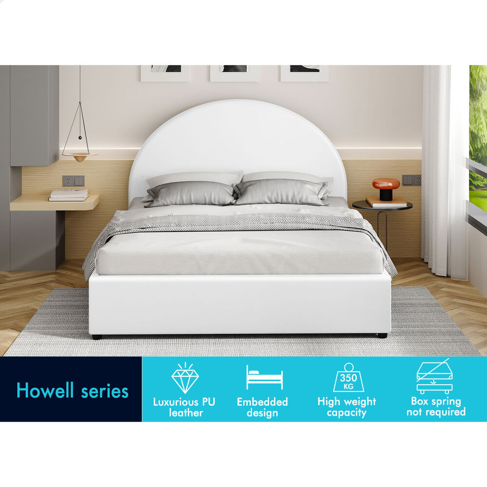ALFORDSON Bed Frame Queen Double King Single Gas Lift-up Storage Leather Boucle - Picture 91 of 239