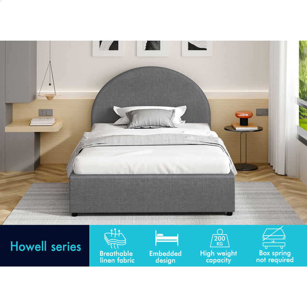 ALFORDSON Bed Frame Queen Double King Single Gas Lift-up Storage Leather Boucle - Picture 115 of 239
