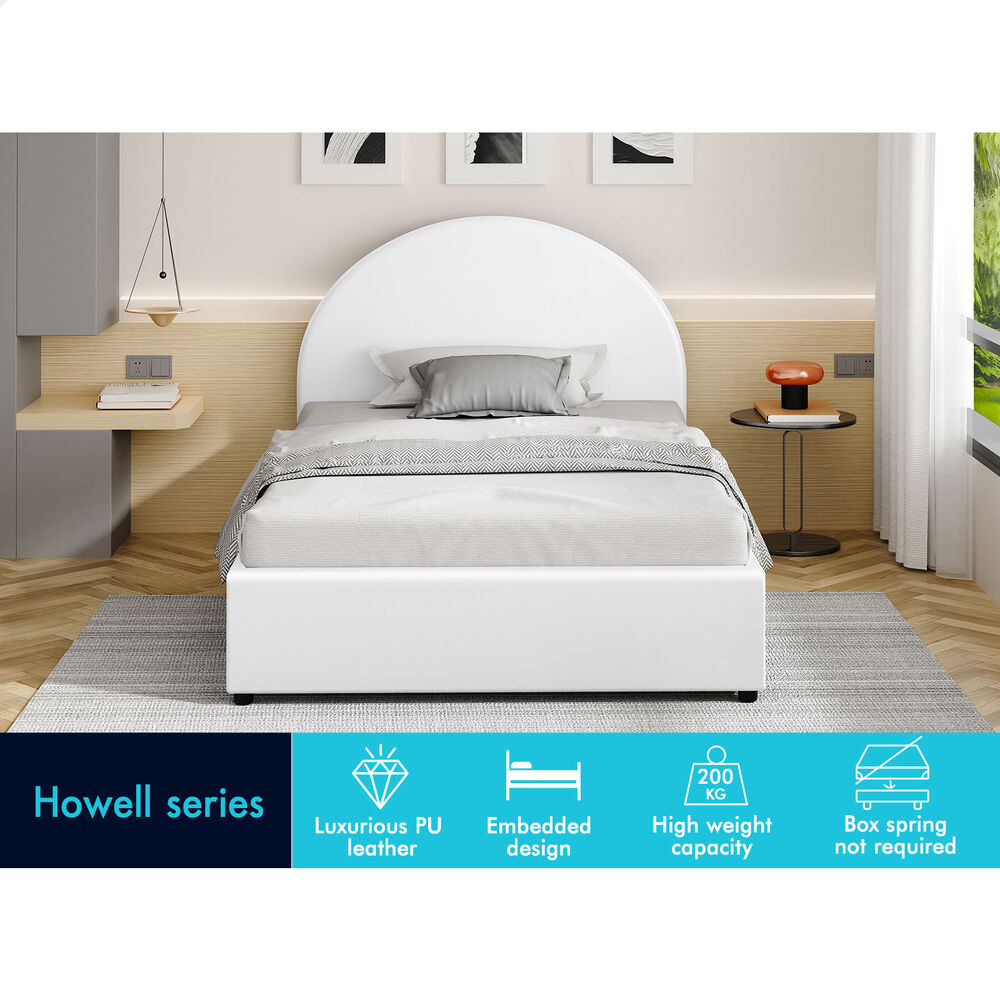 ALFORDSON Bed Frame Queen Double King Single Gas Lift-up Storage Leather Boucle - Picture 139 of 239
