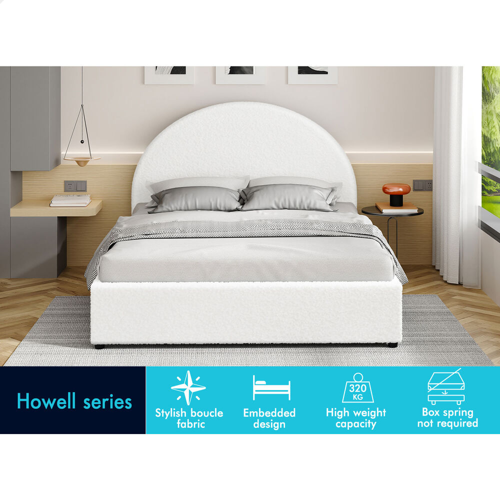 ALFORDSON Bed Frame Queen Double King Single Gas Lift-up Storage Leather Boucle - Picture 151 of 239