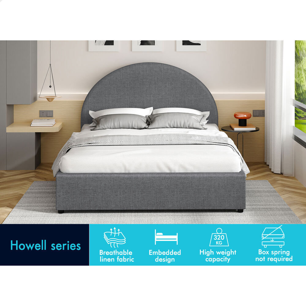 ALFORDSON Bed Frame Queen Double King Single Gas Lift-up Storage Leather Boucle - Picture 163 of 239