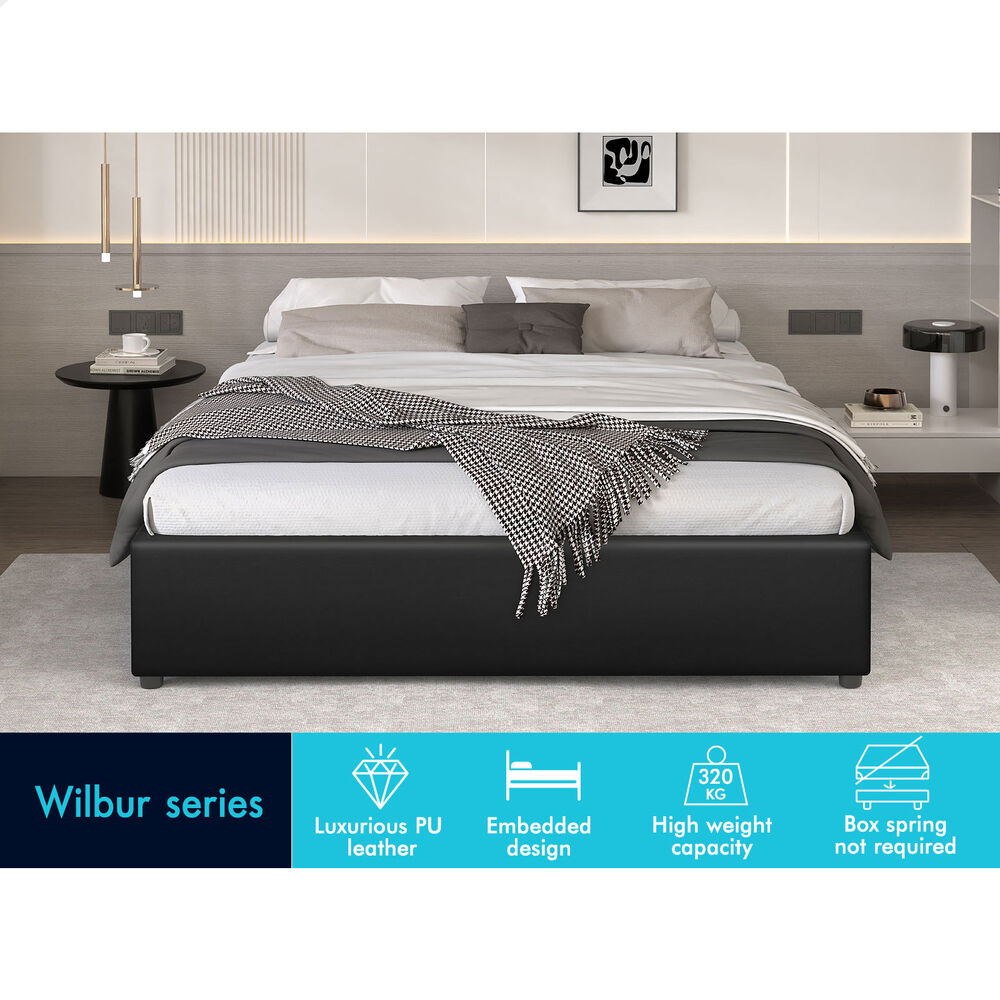 ALFORDSON Bed Frame Queen Double King Single Gas Lift Storage Fabric Boucle - Picture 51 of 361