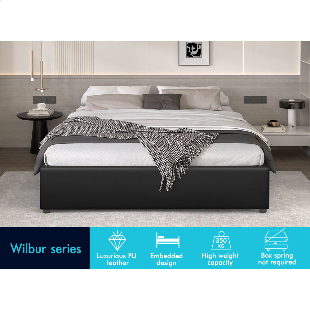 ALFORDSON Bed Frame Queen Double King Single Gas Lift Storage Fabric Boucle - Picture 123 of 361