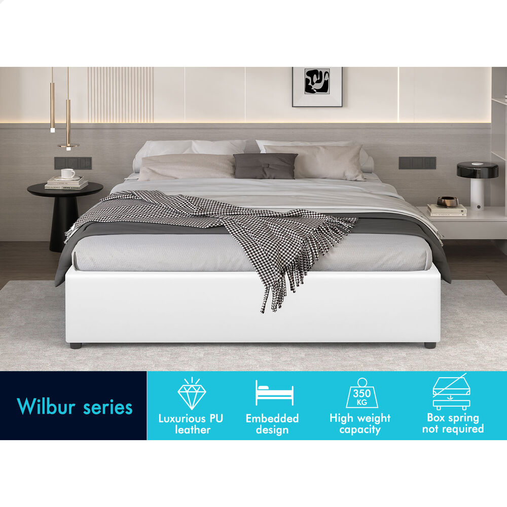 ALFORDSON Bed Frame Queen Double King Single Gas Lift Storage Fabric Boucle - Picture 135 of 361