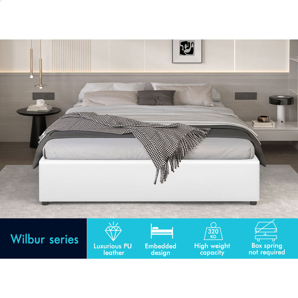 ALFORDSON Bed Frame Queen Double King Single Gas Lift Storage Fabric Boucle - Picture 279 of 361