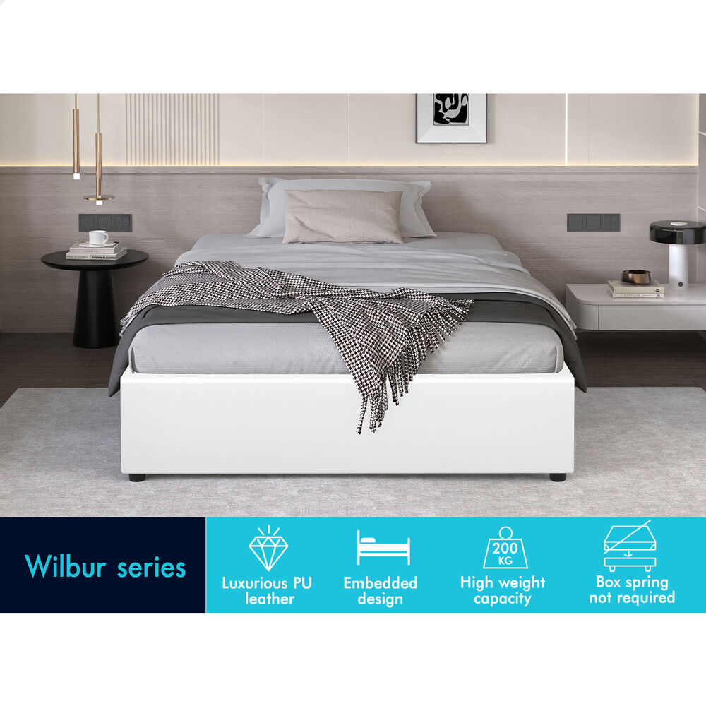 ALFORDSON Bed Frame Queen Double King Single Gas Lift Storage Fabric Boucle - Picture 351 of 361