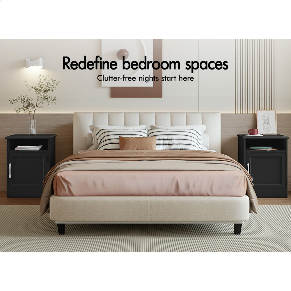 ALFORDSON Bedside Table RGB LED Nightstand 1/2/3 Drawers Side Table Storage - Picture 62 of 521