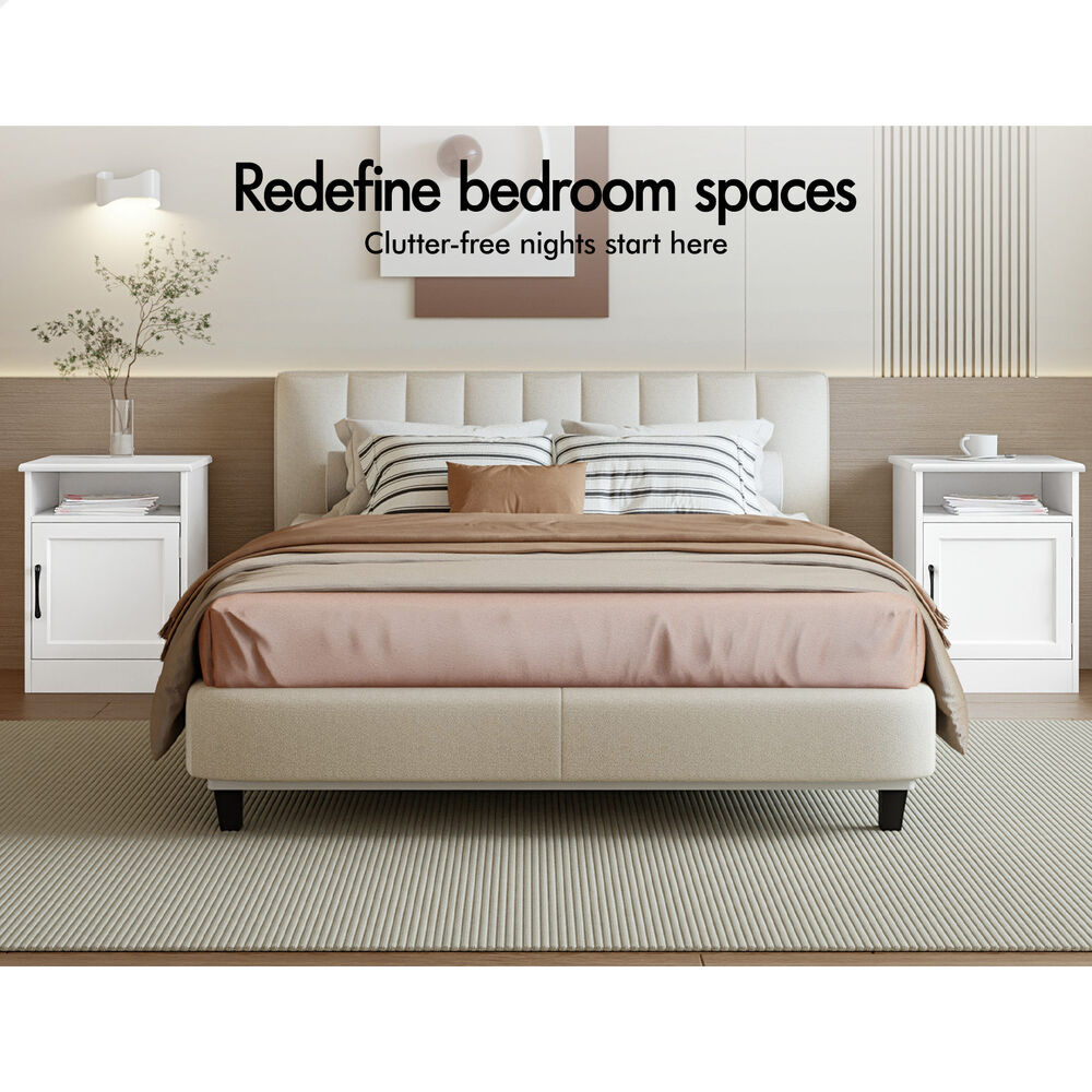 ALFORDSON Bedside Table RGB LED Nightstand 1/2/3 Drawers Side Table Storage - Picture 68 of 521