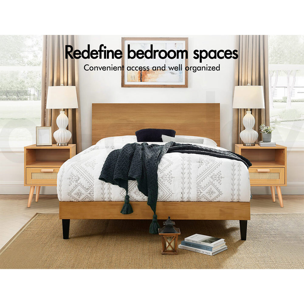 ALFORDSON Bedside Table RGB LED Nightstand 1/2/3 Drawers Side Table Storage - Picture 50 of 521