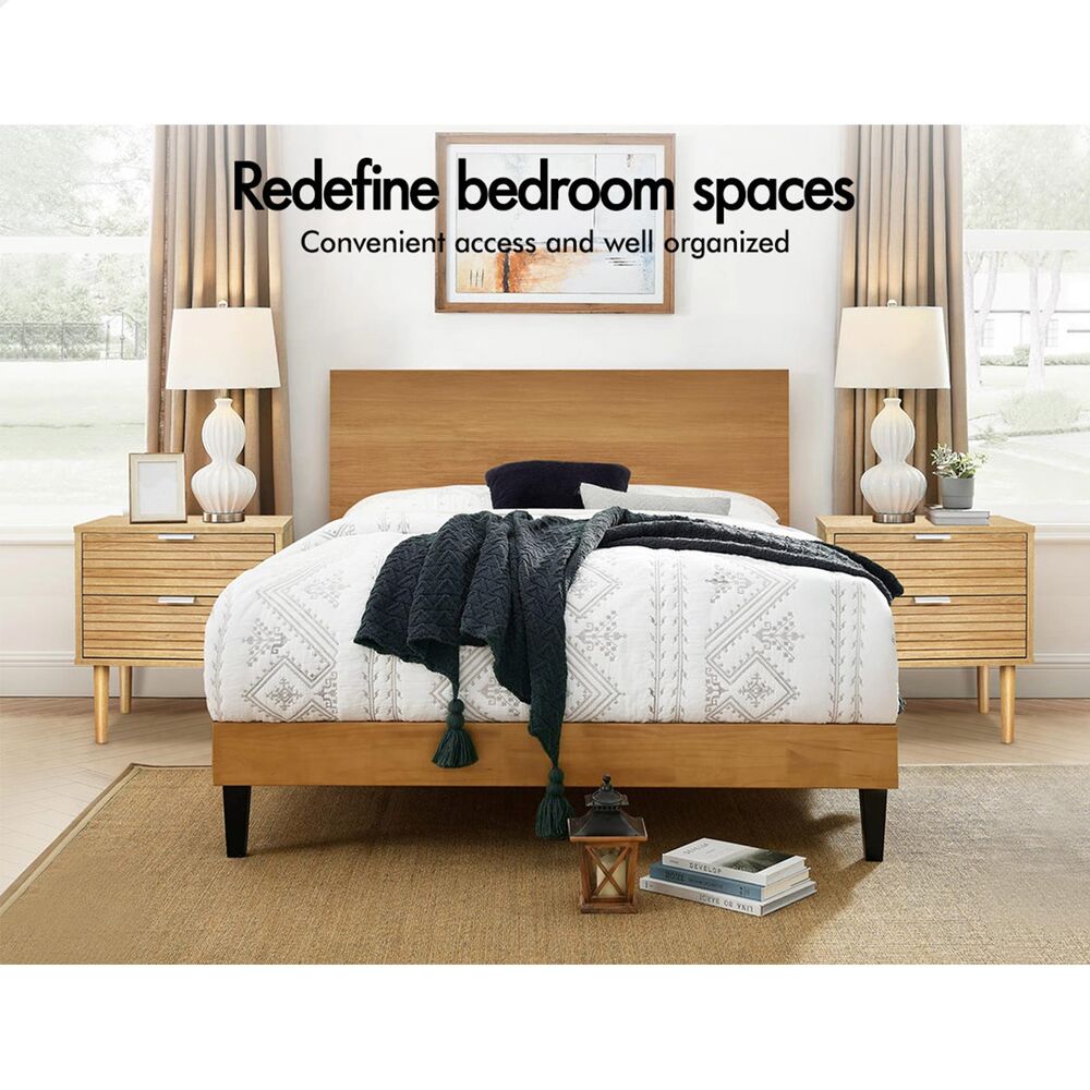ALFORDSON Bedside Table RGB LED Nightstand 1/2/3 Drawers Side Table Storage - Picture 153 of 521