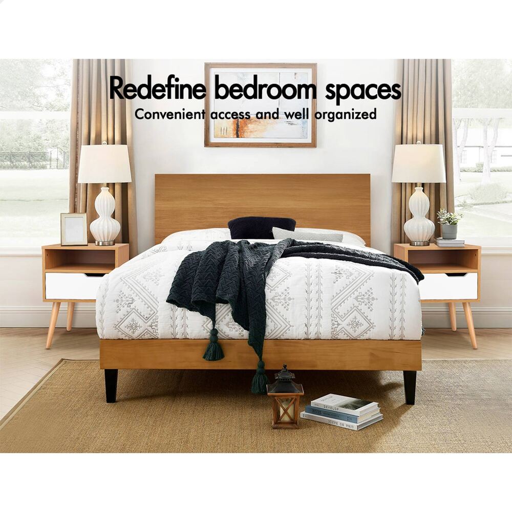 ALFORDSON Bedside Table RGB LED Nightstand 1/2/3 Drawers Side Table Storage - Picture 32 of 521