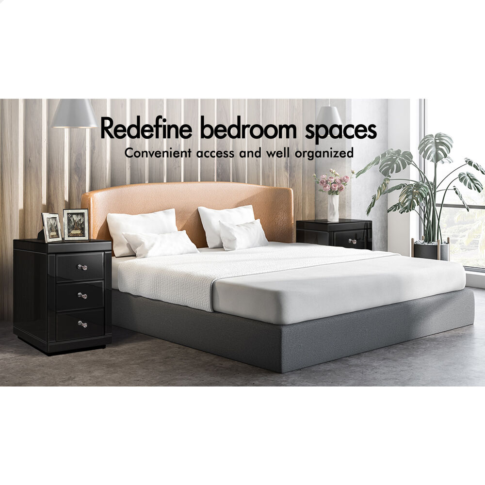 ALFORDSON Bedside Table RGB LED Nightstand 1/2/3 Drawers Side Table Storage - Picture 407 of 521
