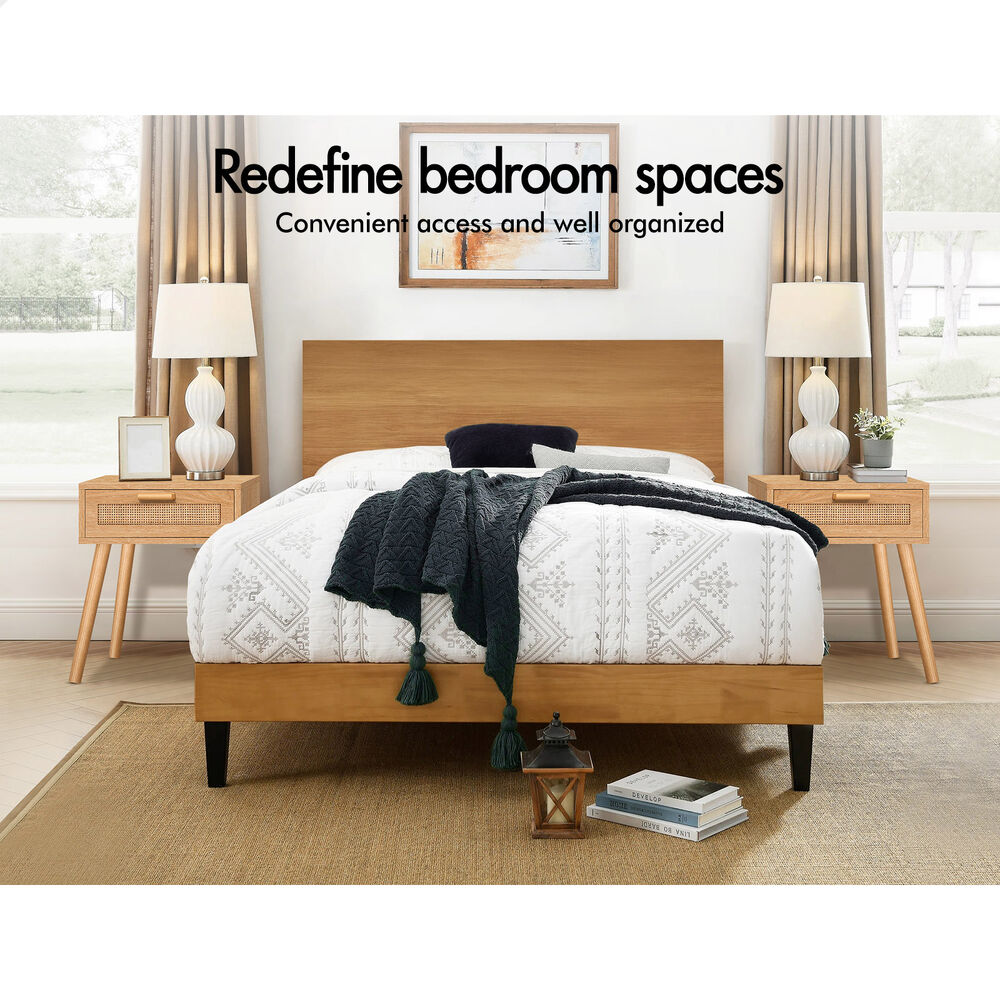 ALFORDSON Bedside Table Chest of Drawers Bedroom Set Rattan Storage Cabinet - Picture 15 of 88