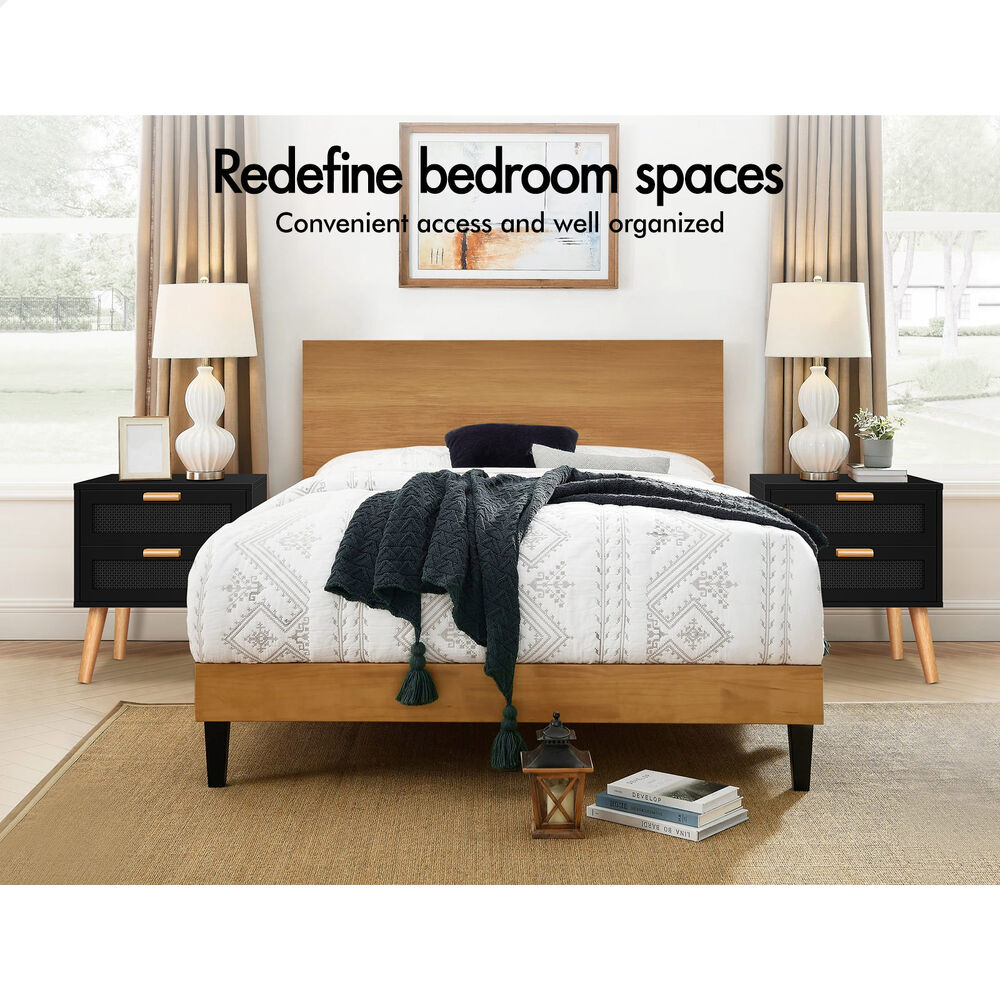 ALFORDSON Bedside Table RGB LED Nightstand 1/2/3 Drawers Side Table Storage - Picture 189 of 521