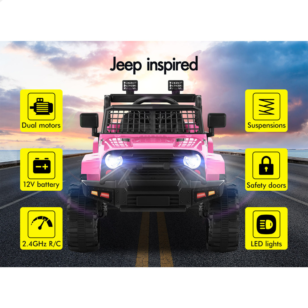 ALFORDSON Kids Ride On Car Toy Jeep Electric 12V 70W Motors R/C LED Lights MP3 - Picture 15 of 49