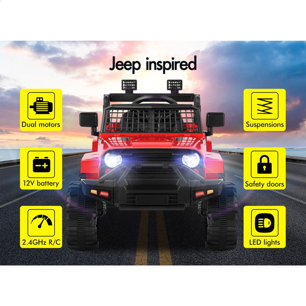ALFORDSON Kids Ride On Car Toy Jeep Electric 12V 70W Motors R/C LED Lights MP3 - Picture 27 of 49