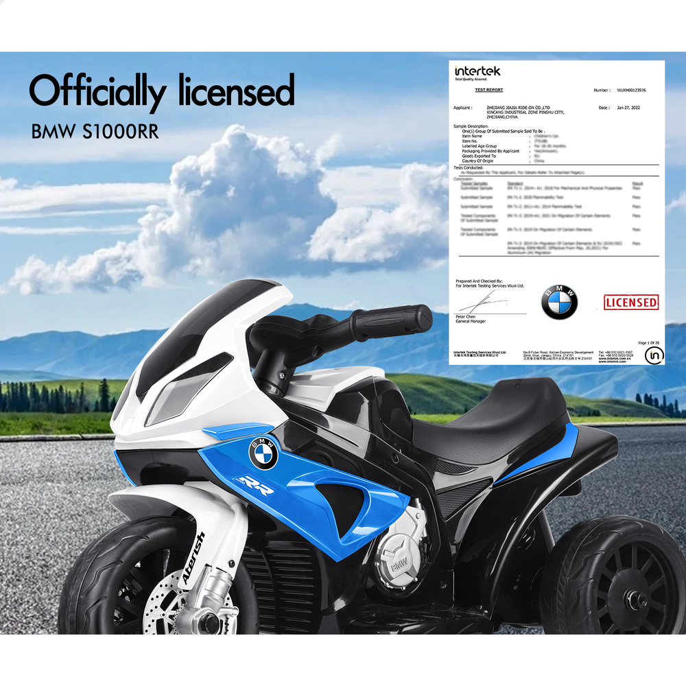 BMW Kids Ride On Car Motorbike S1000RR Licensed Electric Toys Police Bike - Picture 15 of 37