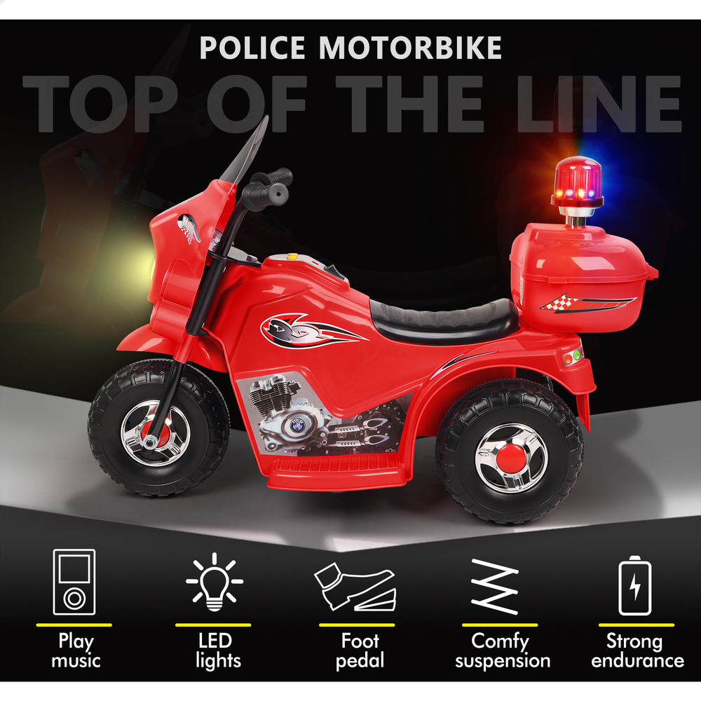 ALFORDSON Kids Ride On Car Police Motorcycle Electric Toy 25W Motor MP3 Lights - Picture 27 of 37