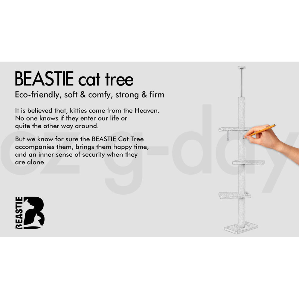 BEASTIE Cat Tree Scratching Post Scratcher Tower Condo House Furniture Bed Stand - Picture 354 of 474