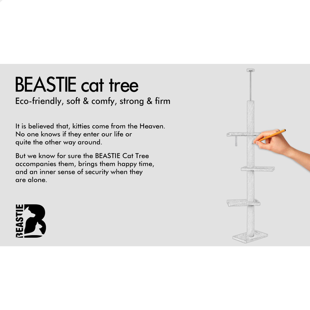 BEASTIE Cat Tree Scratching Post Scratcher Tower Condo House Furniture Bed Stand - Picture 366 of 474