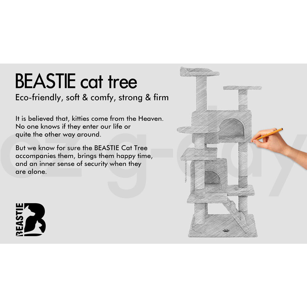 BEASTIE Cat Tree Scratching Post Scratcher Tower Condo House Furniture Bed Stand - Picture 135 of 474