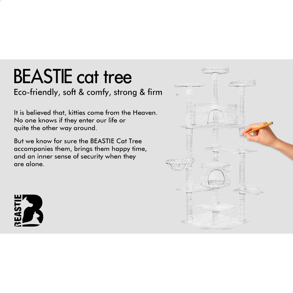 BEASTIE Cat Tree Scratching Post Scratcher Tower Condo House Furniture Bed Stand - Picture 332 of 474
