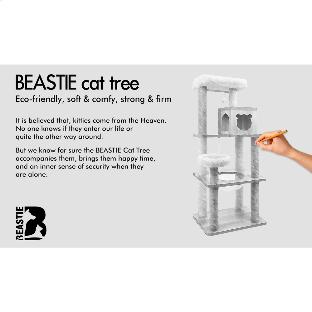 BEASTIE Cat Tree Scratching Post Scratcher Tower Condo House Furniture Bed Stand - Picture 452 of 474