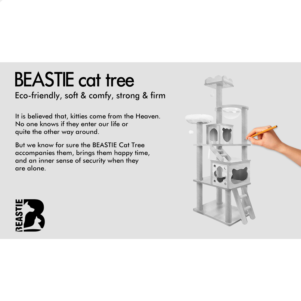BEASTIE Cat Tree Scratching Post Scratcher Tower Condo House Furniture Bed Stand - Picture 464 of 474