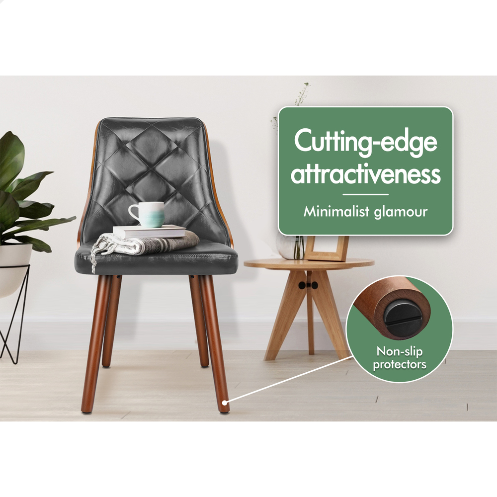 ALFORDSON Dining Chairs Kitchen Swivel PU Leather Sherpa Velvet Wooden x1/x2/x4 - Picture 90 of 592