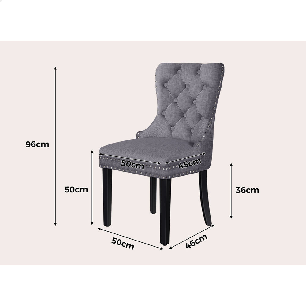 ALFORDSON 2x/4x Dining Chair Kitchen Padded Diamond Tufted Velvet Leather Fabric - Picture 40 of 114