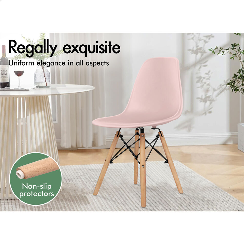ALFORDSON 4x Dining Chairs Retro Steel Kitchen Lounge Cafe Side Solid Wood PP - Picture 37 of 68