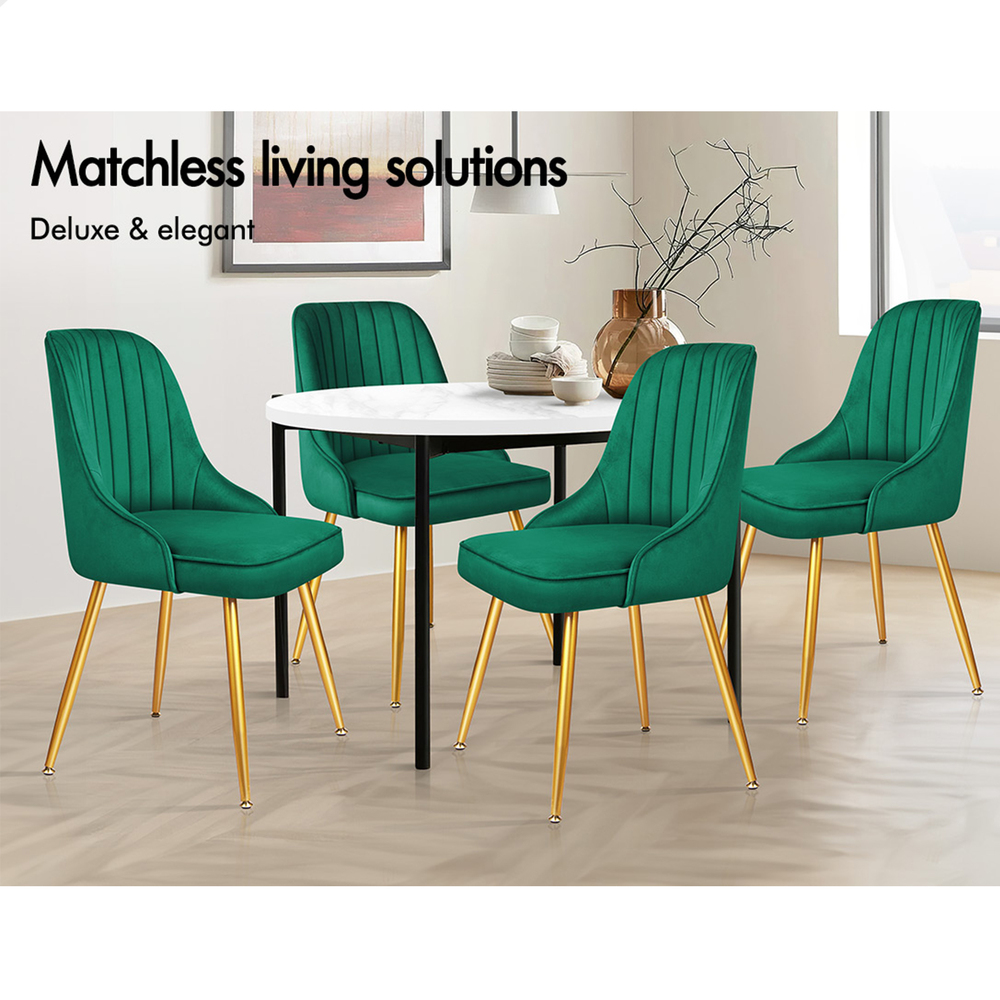 ALFORDSON Dining Chairs Kitchen Accent Lounge Padded Tufted Seat Velvet x2/x4 - Picture 76 of 121