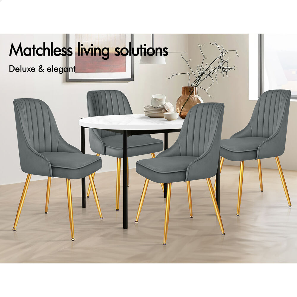 ALFORDSON Dining Chairs Kitchen Swivel PU Leather Sherpa Velvet Wooden x1/x2/x4 - Picture 304 of 592