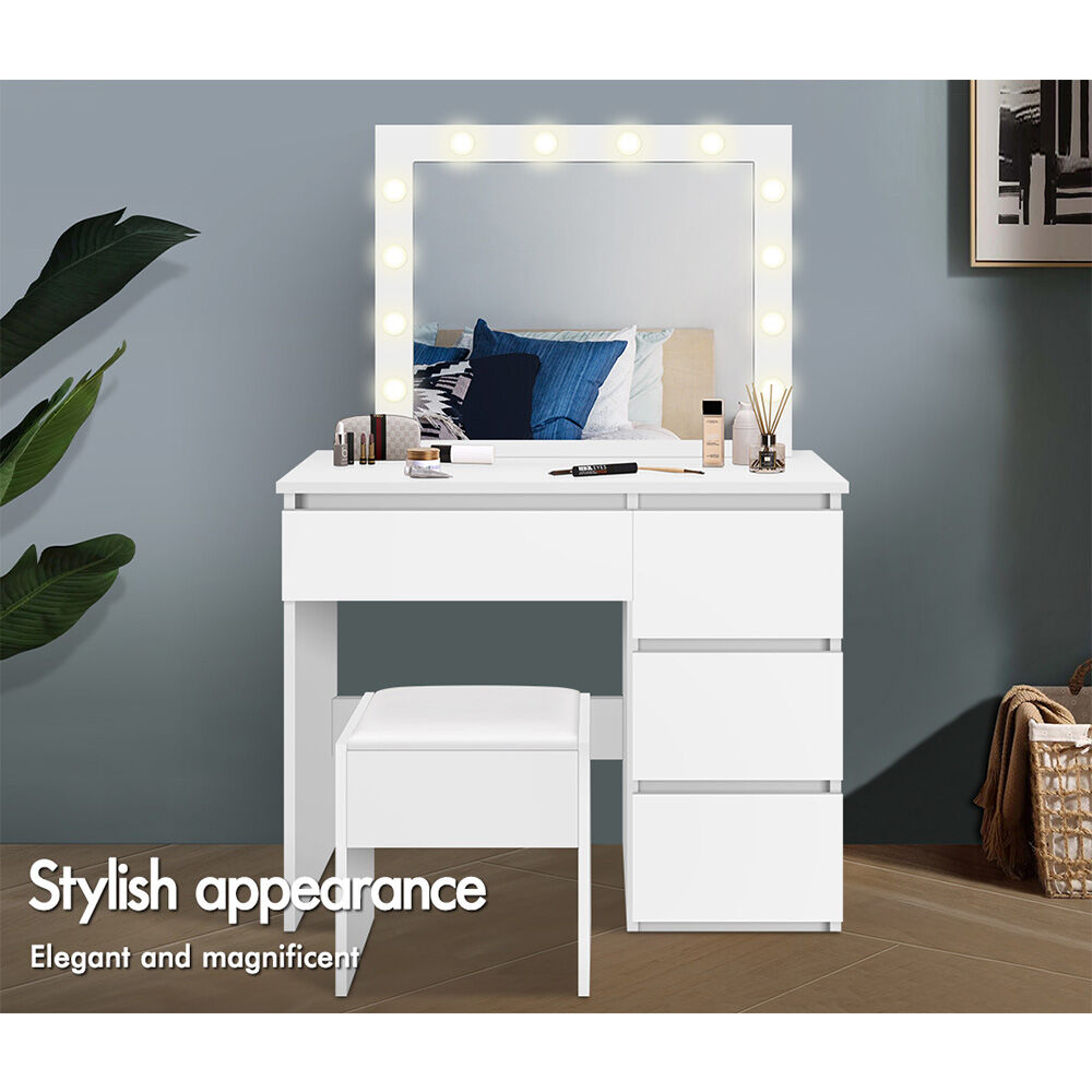 ALFORDSON Dressing Table Stool Set Makeup Mirror Storage Vanity Desk LED Bulbs - Picture 128 of 520