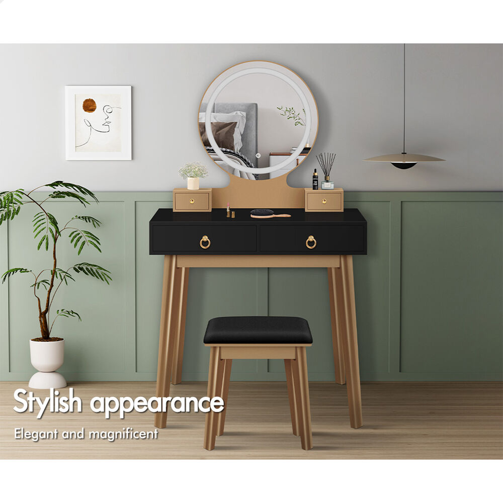ALFORDSON Dressing Table Stool Set Makeup Mirror Storage Vanity Desk LED Bulbs - Picture 302 of 520