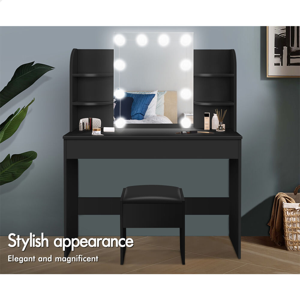 ALFORDSON Dressing Table Stool Set Makeup Mirror Storage Vanity Desk LED Bulbs - Picture 475 of 520