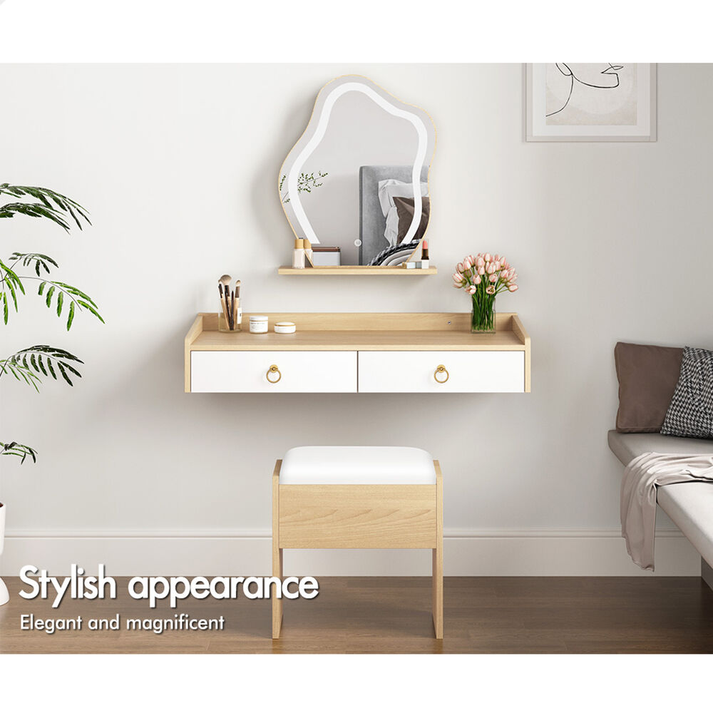 ALFORDSON Dressing Table Stool Set Makeup Mirror Storage Desk LED 10/12 Bulbs - Picture 527 of 671