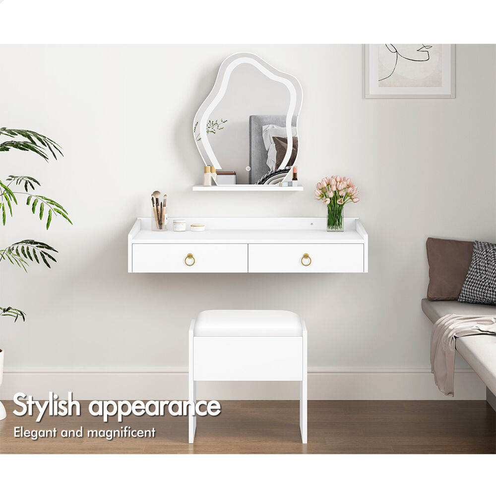 ALFORDSON Dressing Table Stool Set Makeup Mirror Storage Vanity Desk LED Bulbs - Picture 360 of 520